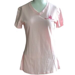 Walt Disney World light pink v-neck size small